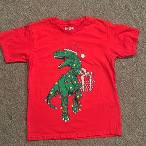 Kids Small Imagin8 T-Rex Christmas T-Shirt *Great Condition*